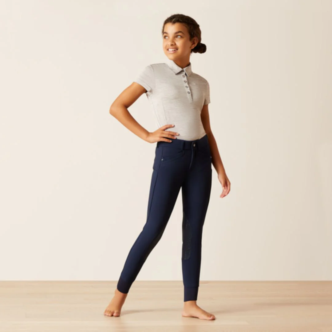 Ariat Kids Prelude Knee Patch Breech in Navy Eclipse - Image 3