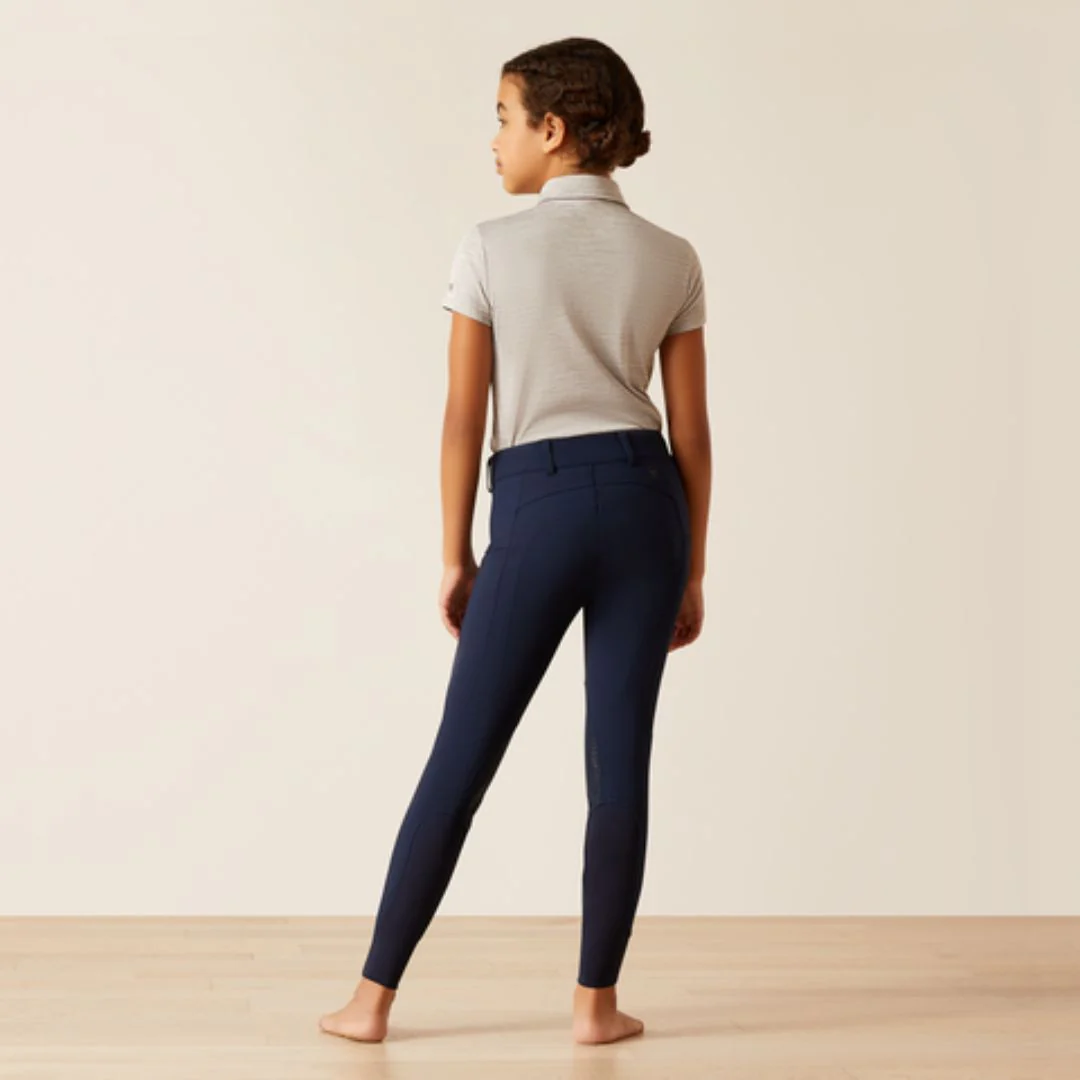 Ariat Kids Prelude Knee Patch Breech in Navy Eclipse - Image 4