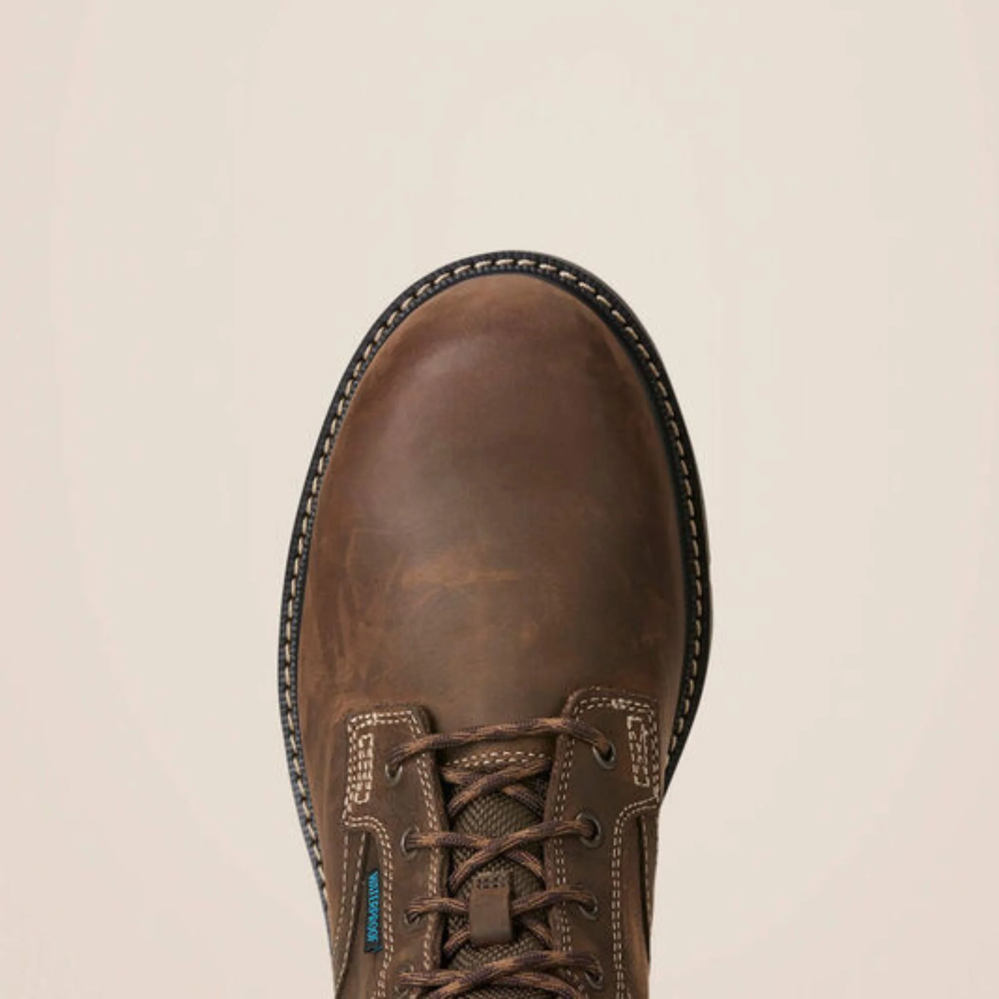 Ariat Men's Groundbreaker 6" Lace Steel Toe Waterproof Work Boot in Dark Brown - Image 6