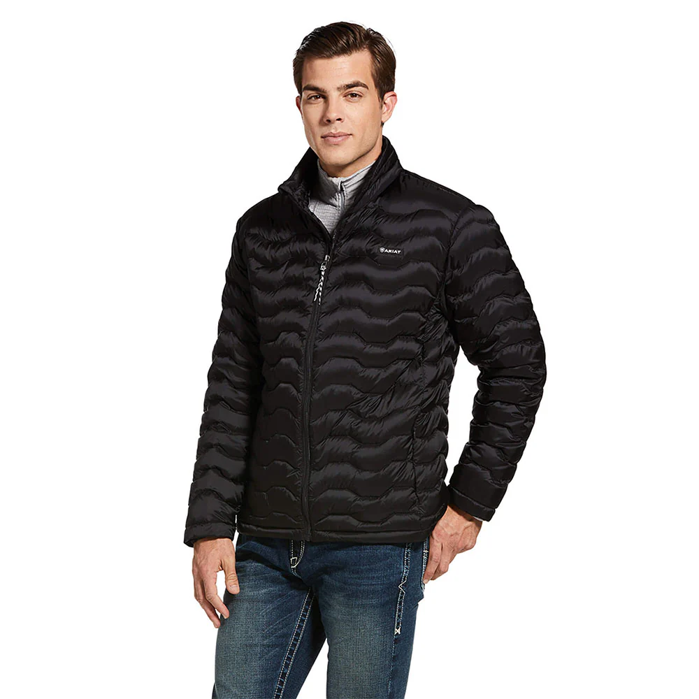 Ariat Men's Ideal V Down Jacket in Black - Image 2
