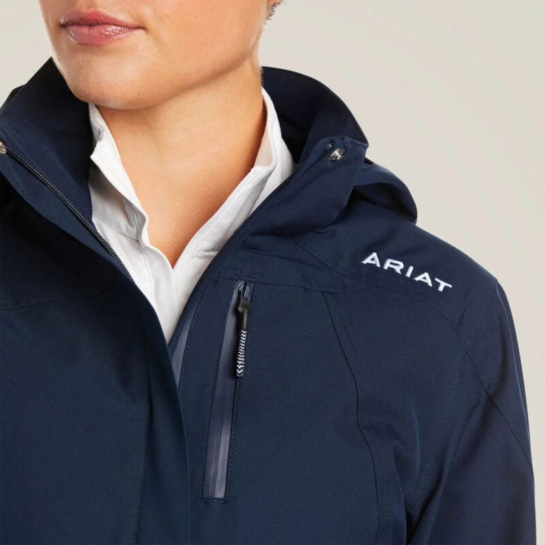 Ariat Women's Coastal Waterproof Jacket in Navy - Image 3