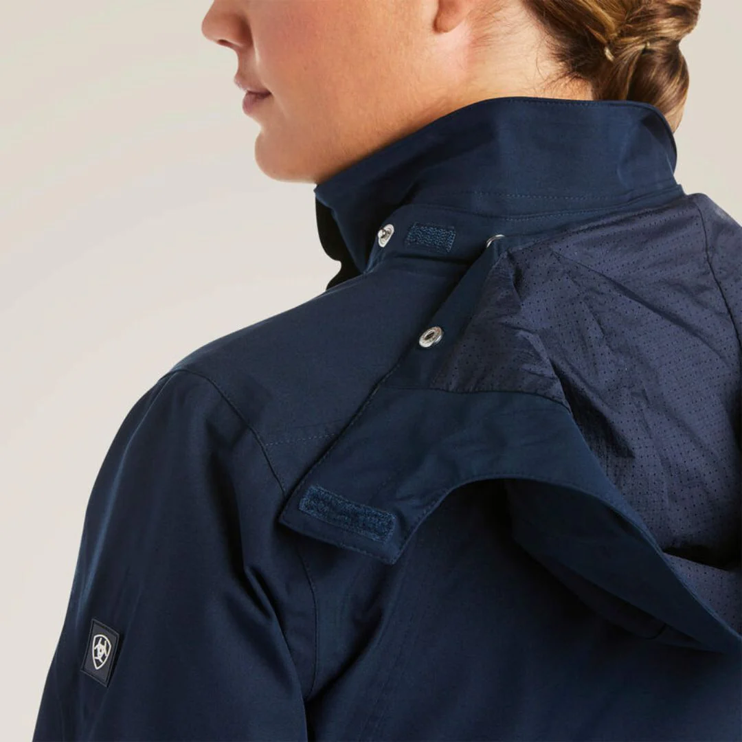 Ariat Women's Coastal Waterproof Jacket in Navy - Image 4