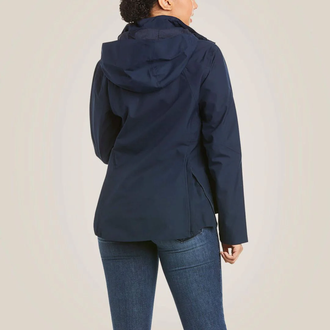 Ariat Women's Coastal Waterproof Jacket in Navy - Image 7
