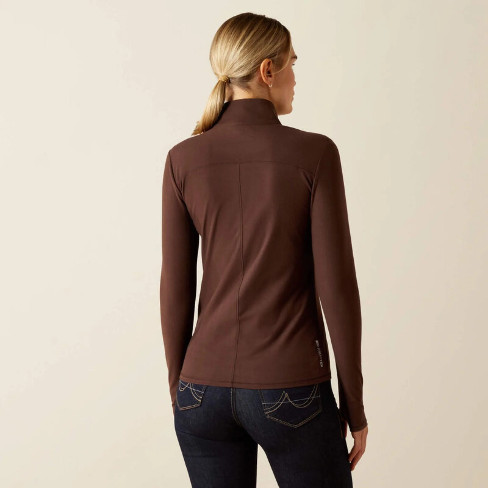 Ariat Women's Lowell 3.0 Quarter Zip Baselayer in Java - Image 4