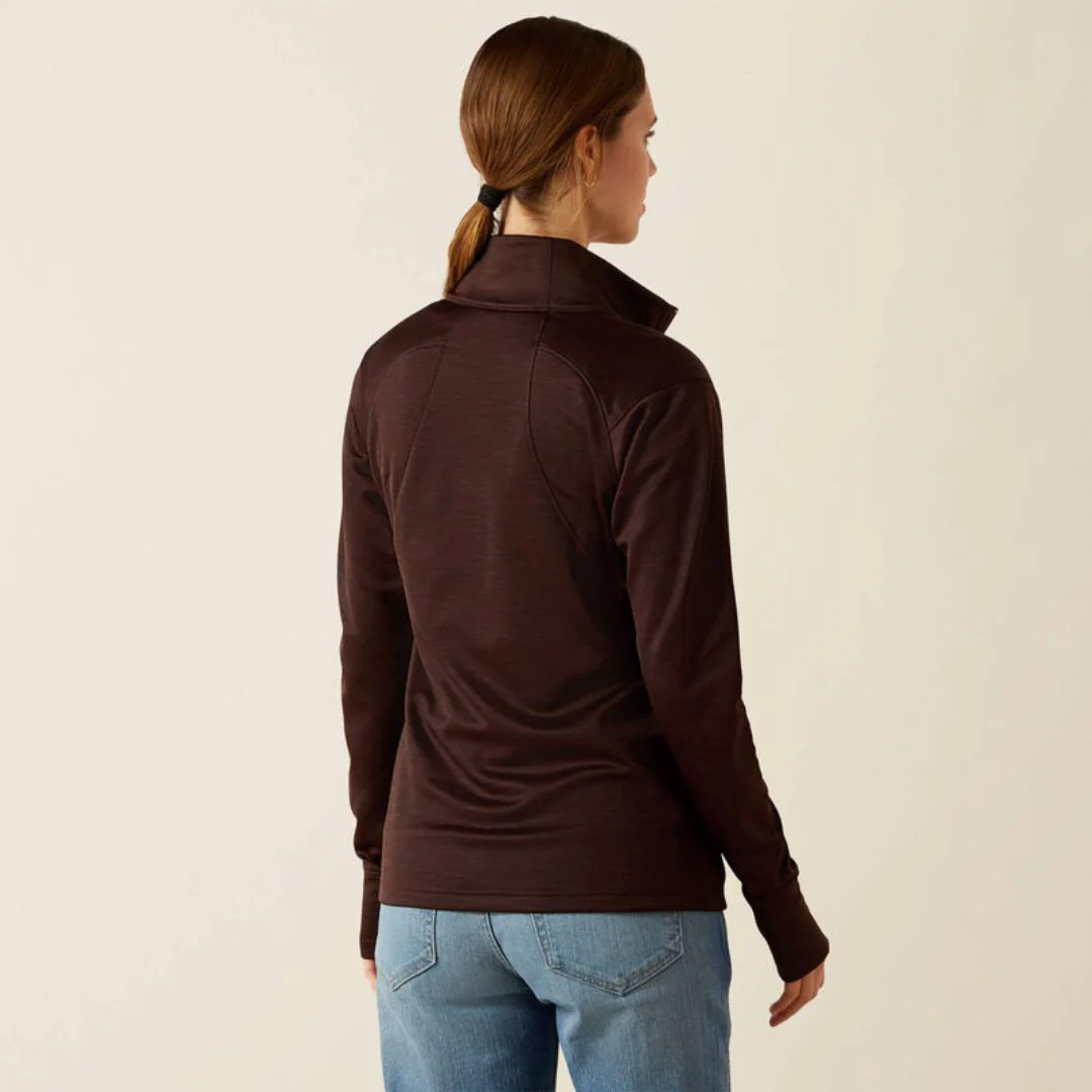 Ariat Women's Team Equestrian Half Zip Jumper in Java - Image 4