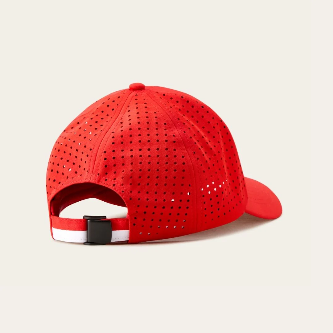 Ariat Tri-Factor Baseball Cap in Flame Red - Image 2
