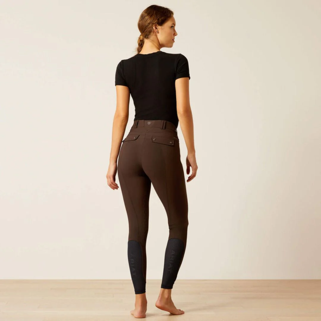 Ariat Women's Tri Factor Vivacity Heat Half Grip Breeches in Mole - Image 3