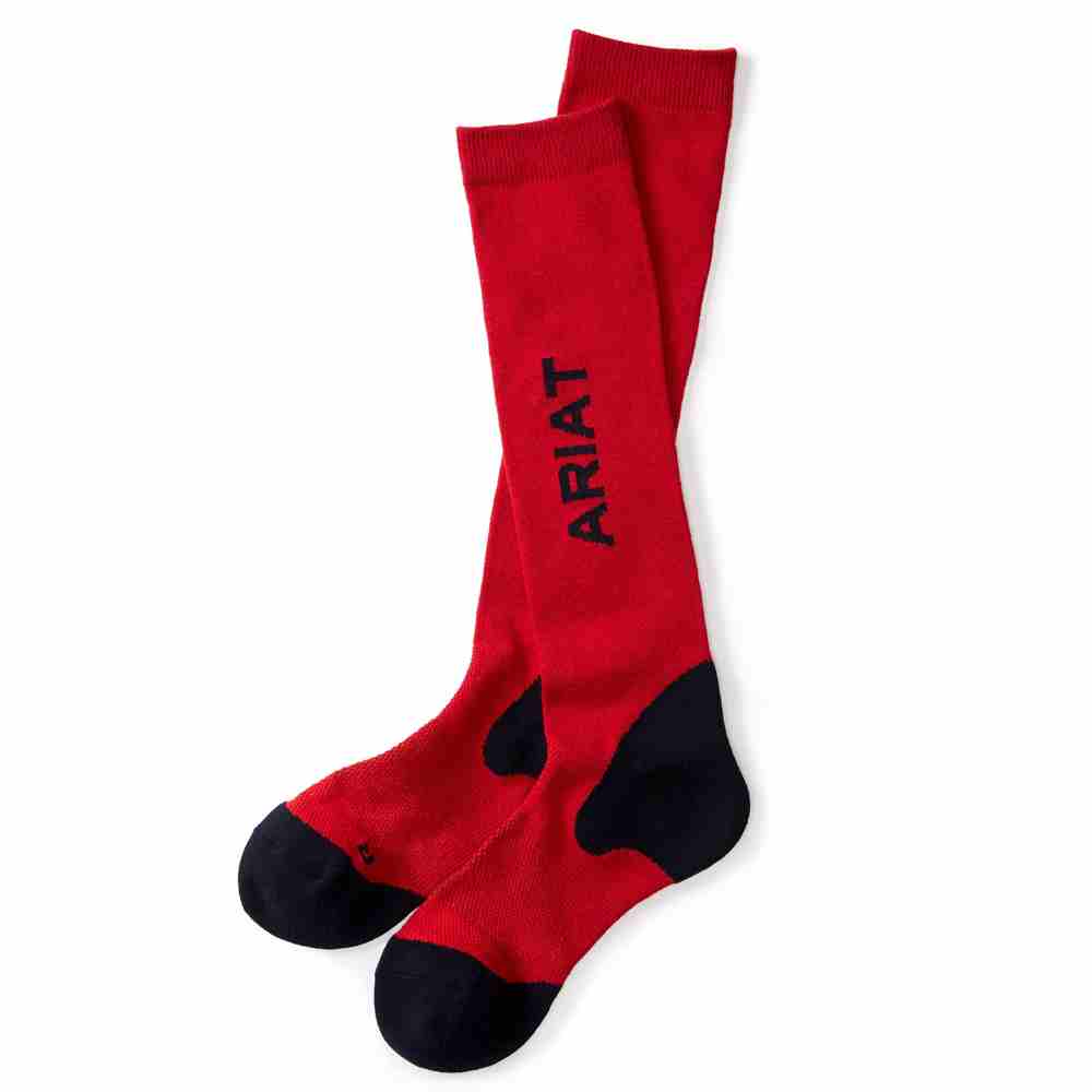 AriatTEK Performance Socks in Red & Navy - Image 3