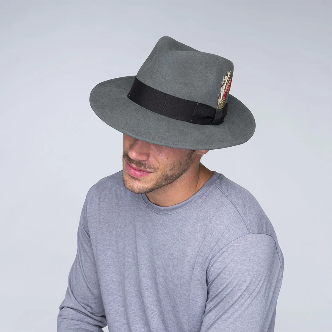 Bailey Classic Fedora Hat in Graphite - Image 3