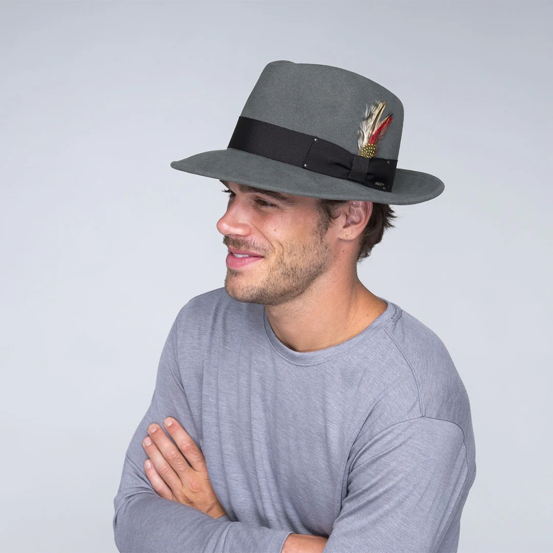 Bailey Classic Fedora Hat in Graphite - Image 4