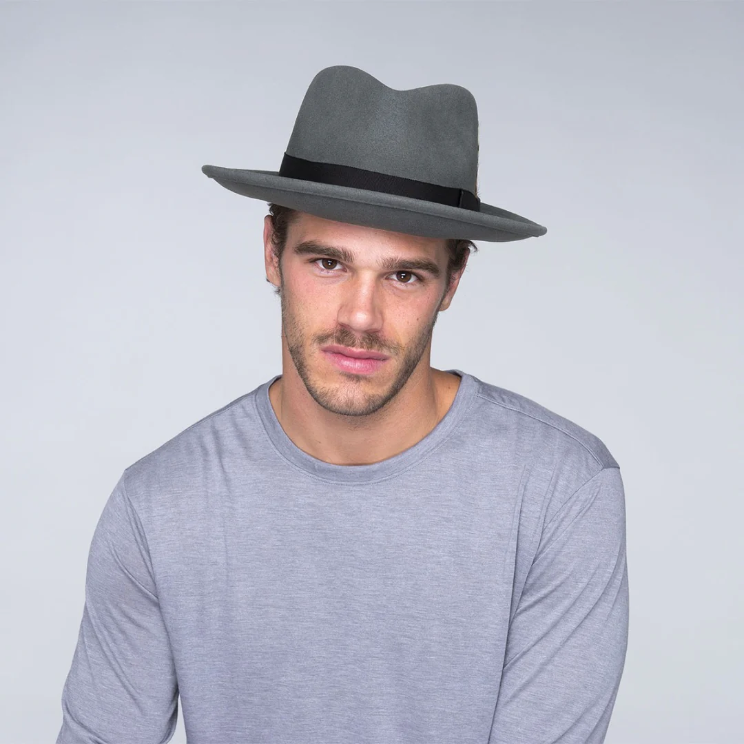 Bailey Classic Fedora Hat in Graphite - Image 5