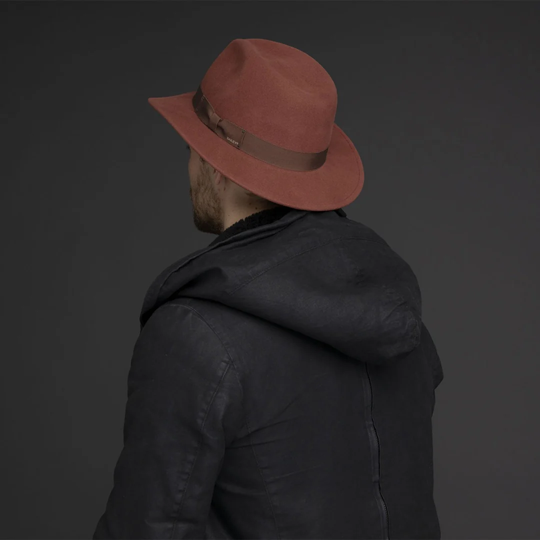 Bailey Curtis Fedora Hat in Port - Image 5