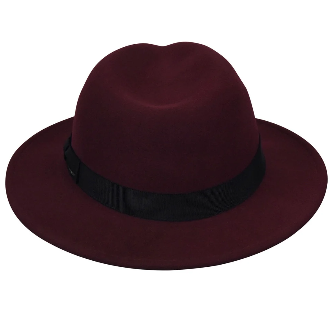 Bailey Curtis Fedora Hat in Port - Image 7