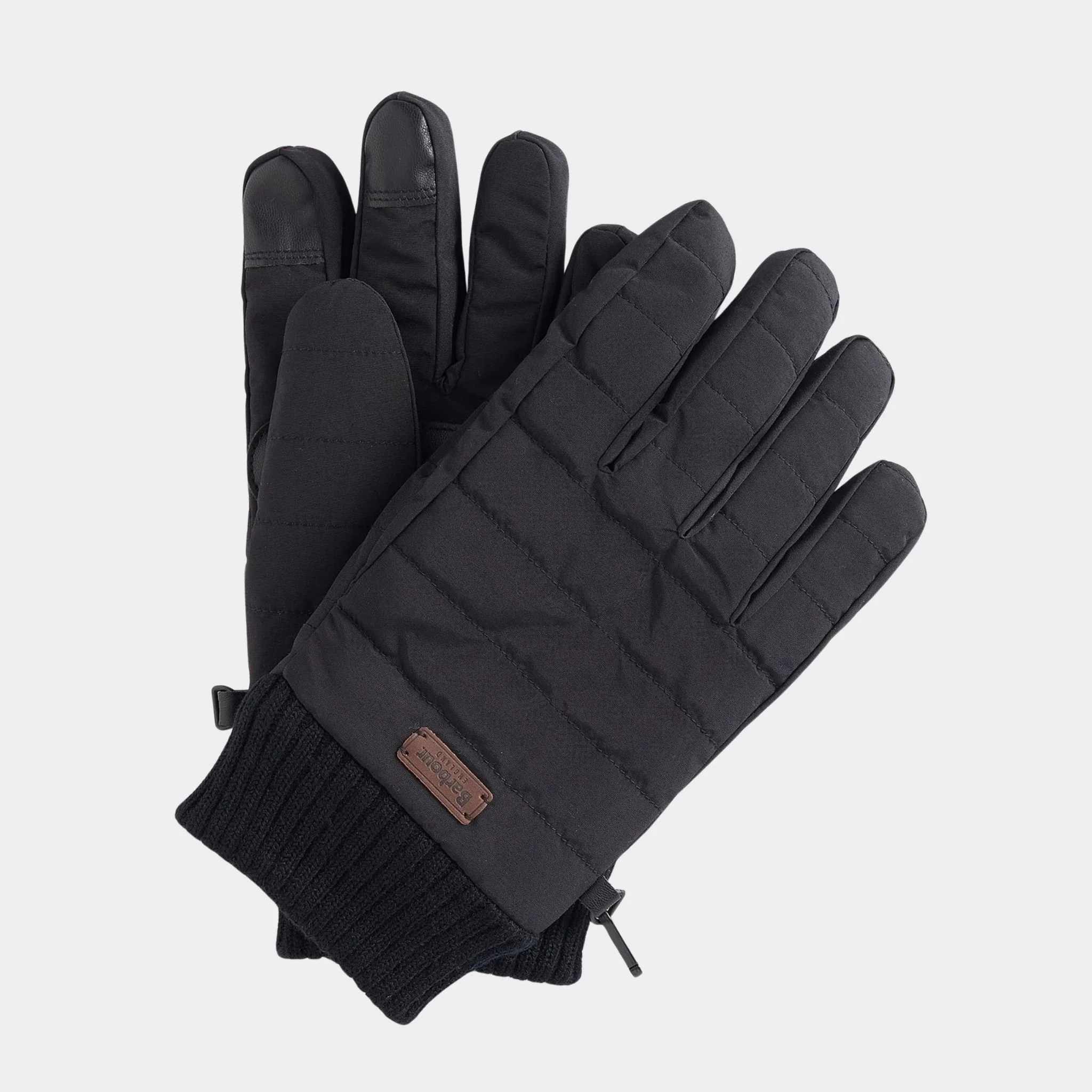 Barbour Banff Quilted Glove in Classic Black