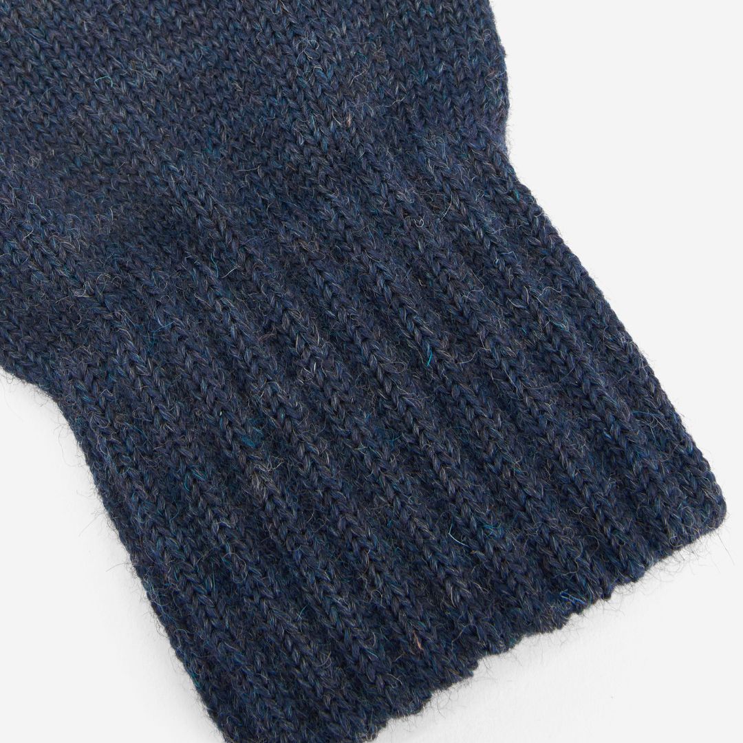 Barbour Fingerless Gloves in Navy - Image 3