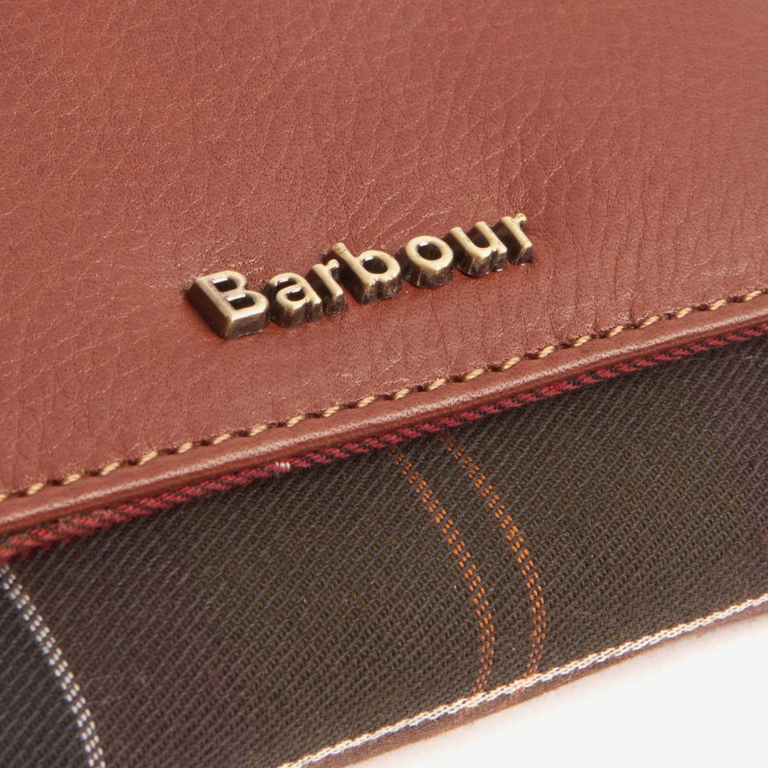 Barbour Laire French Purse in Brown & Classic Tartan - Image 5