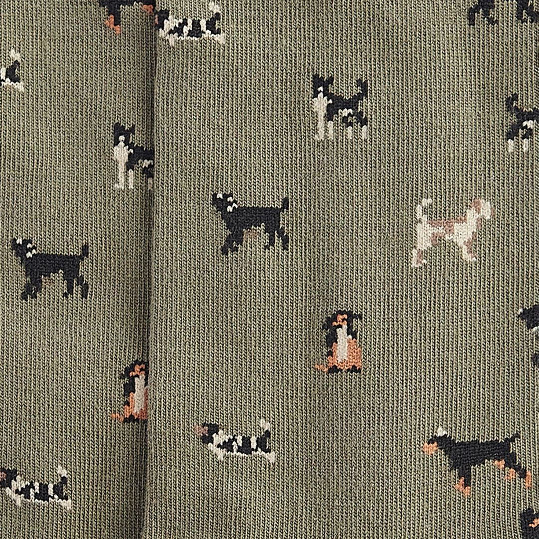 Barbour Mavin Dog Socks in Mid Olive - Image 4