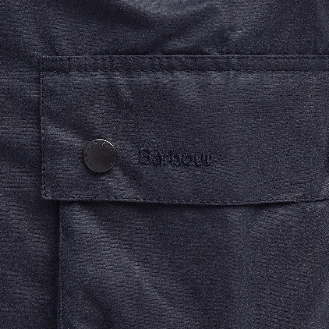 Barbour Men's Ashby Waxed Jacket in Navy - Image 10