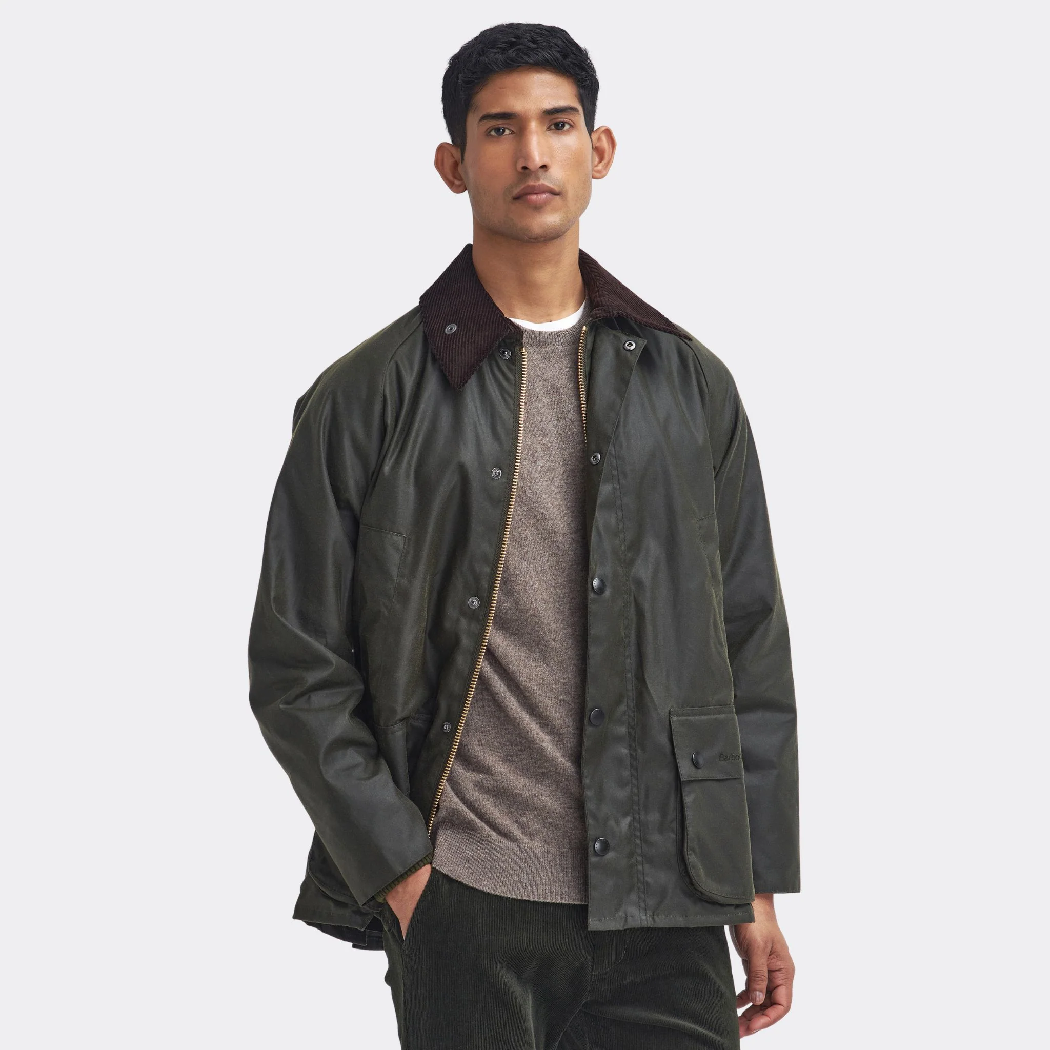 Barbour Men's Bedale Waxed Jacket in Archive Olive