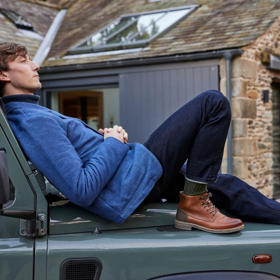 Barbour Men's Deckham Boots in Cedar - Image 8