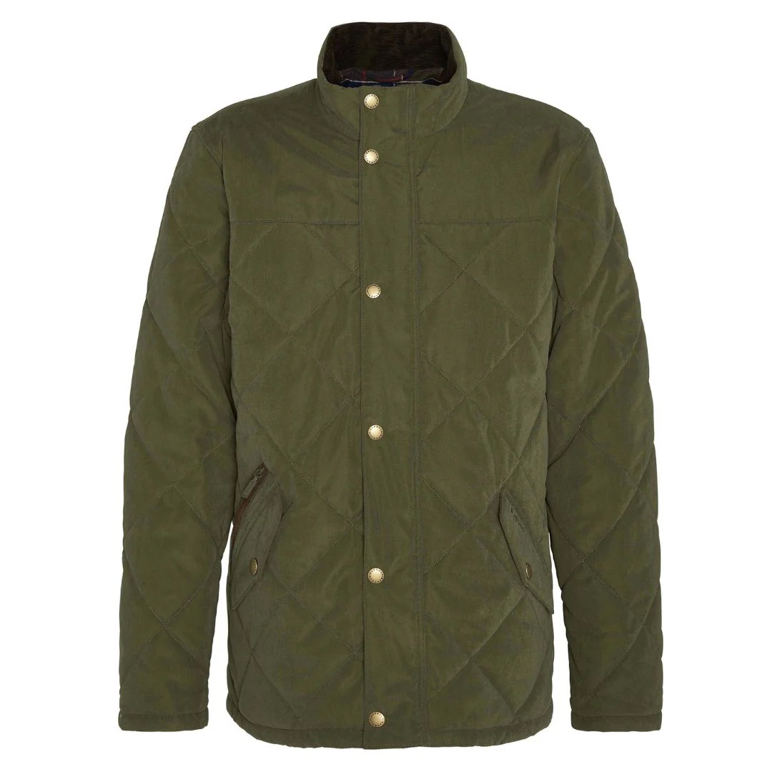 Barbour Men's Elter Quilted Jacket in Olive - Image 4