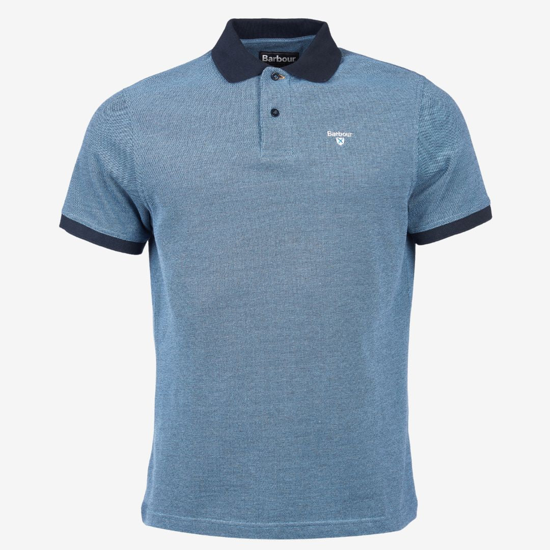 Barbour Men's Essential Sports Mix Short-Sleeved Polo Shirt in Navy - Image 4
