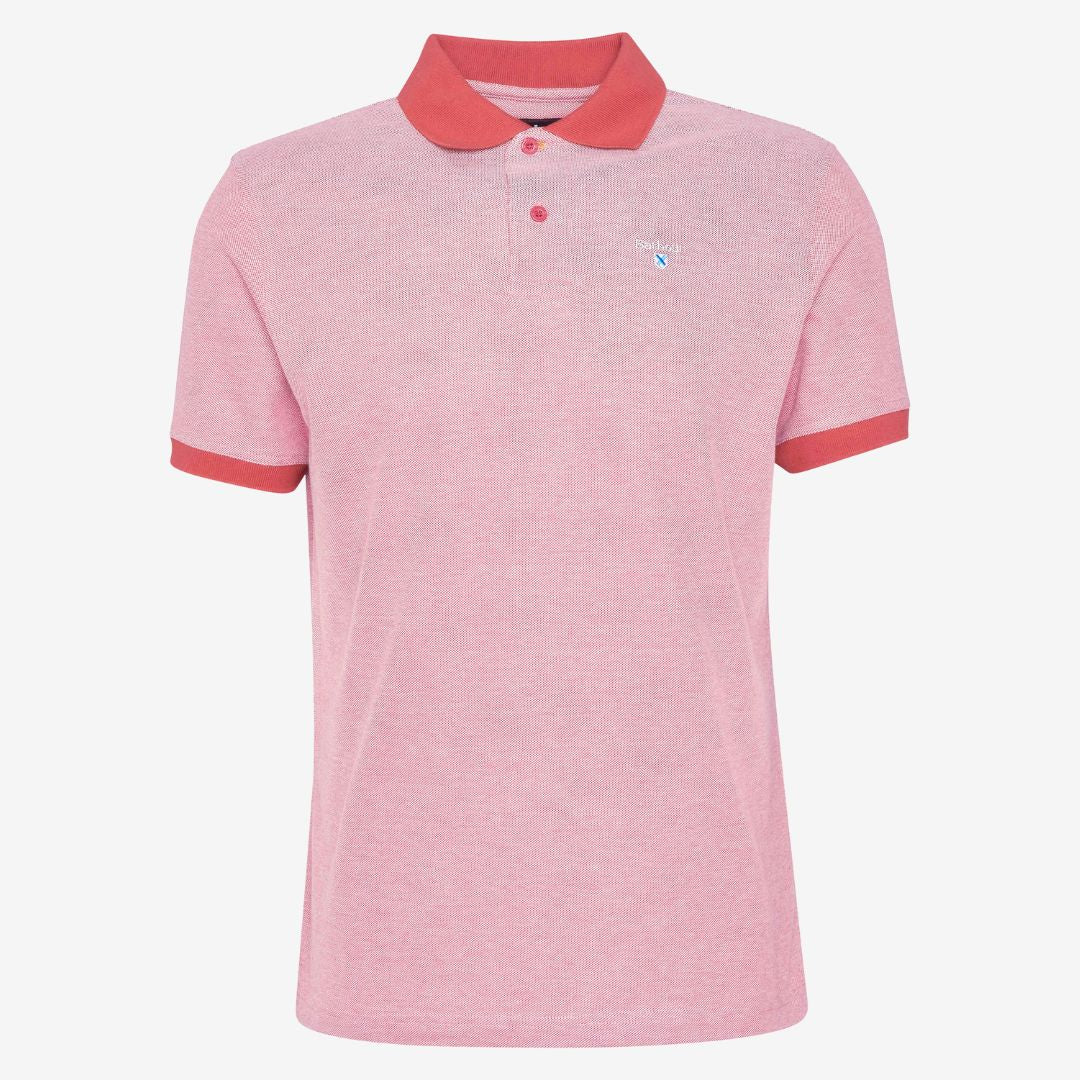 Barbour Men's Essential Sports Mix Short-Sleeved Polo Shirt in Red Spice - Image 5