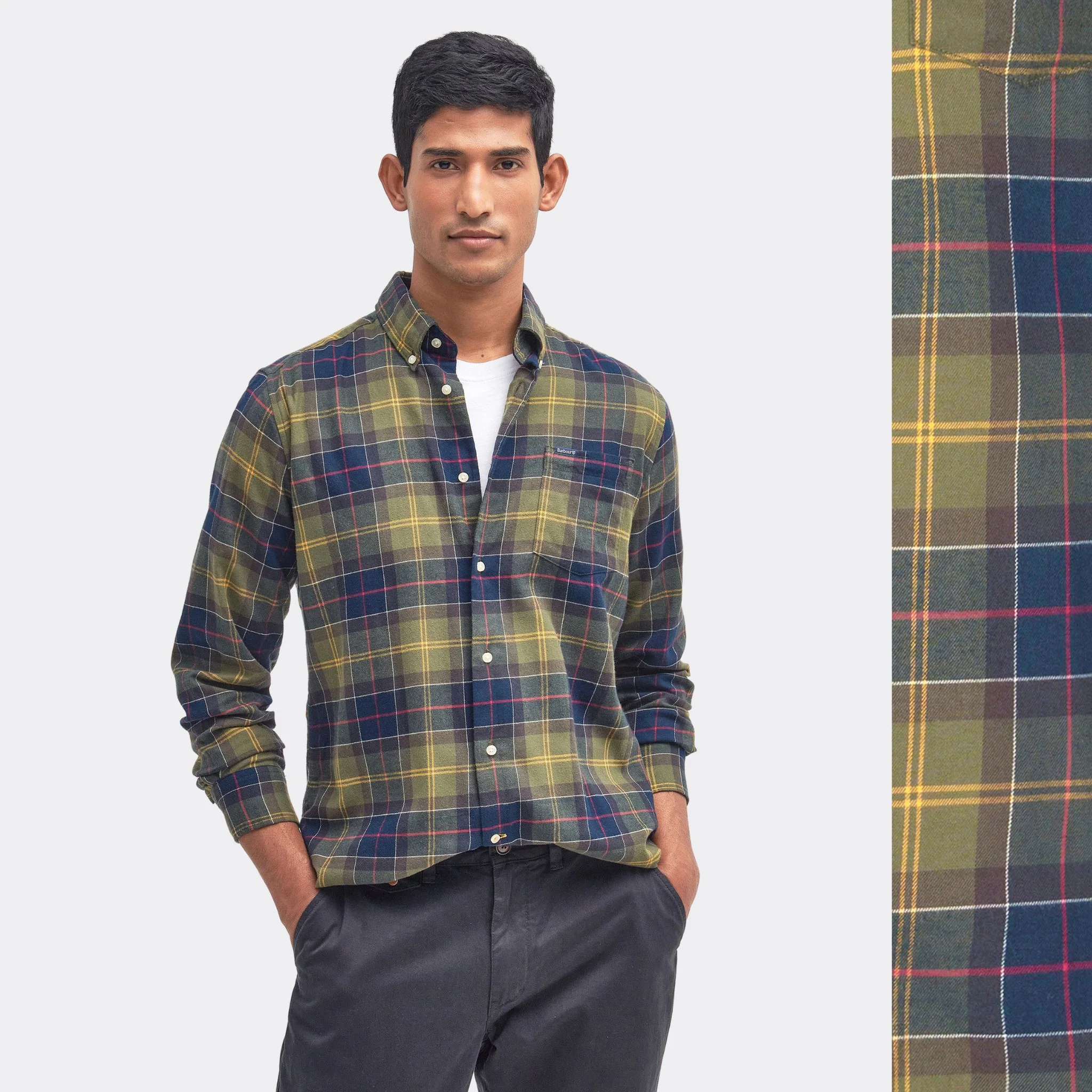 Barbour Men's Fortrose Tailored Long-Sleeved Shirt in Classic Tartan