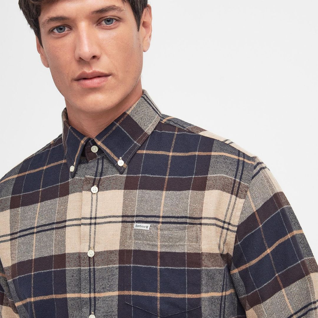 Barbour Men's Hogside Tartan Shirt in Autumn Dress - Image 4