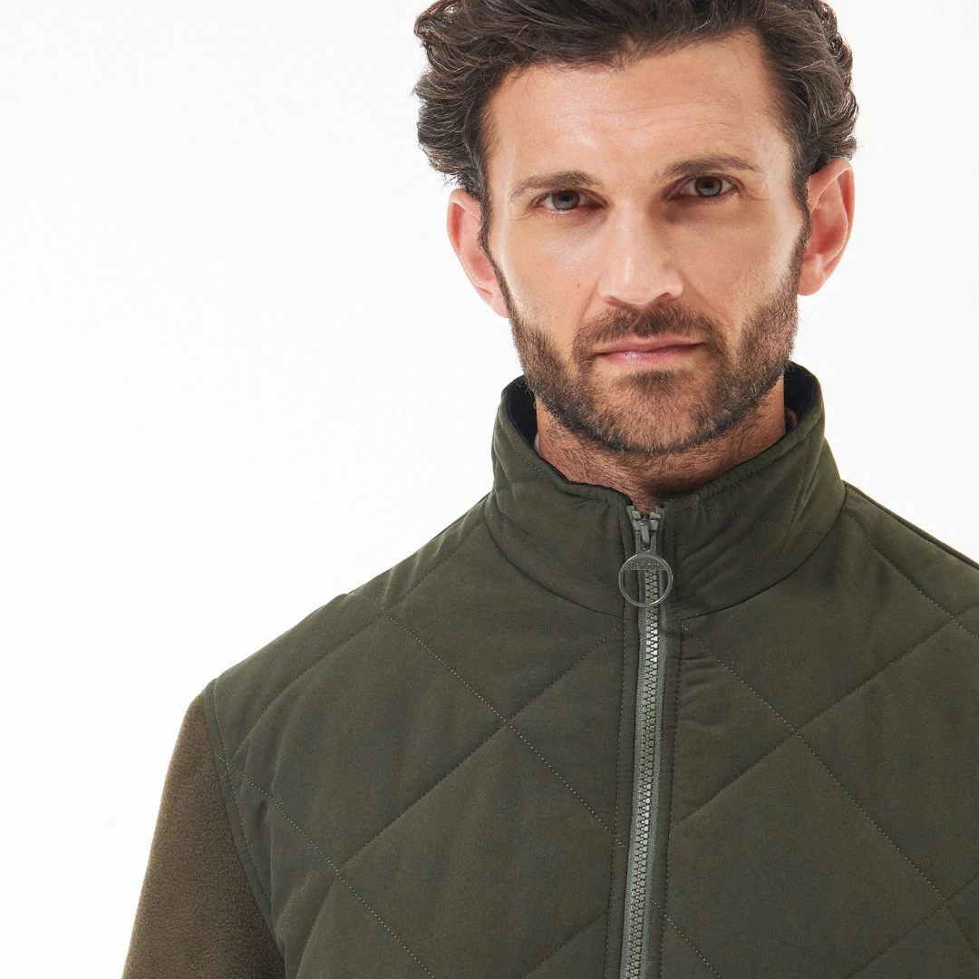 Barbour Men's Hybrid Fleece Jacket in Olive - Image 6