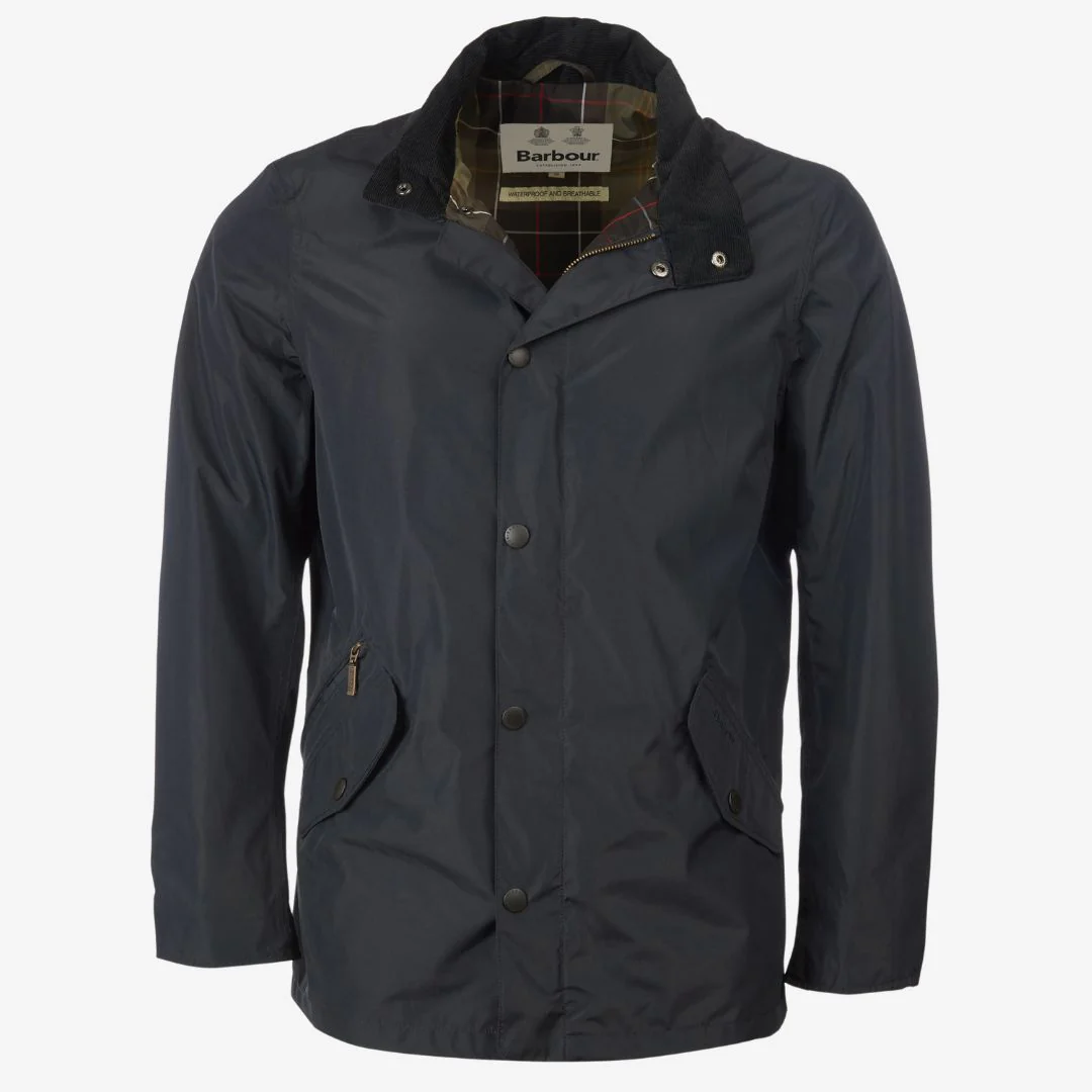 Barbour Men's Spoonbill Waterproof Jacket in Navy - Image 3