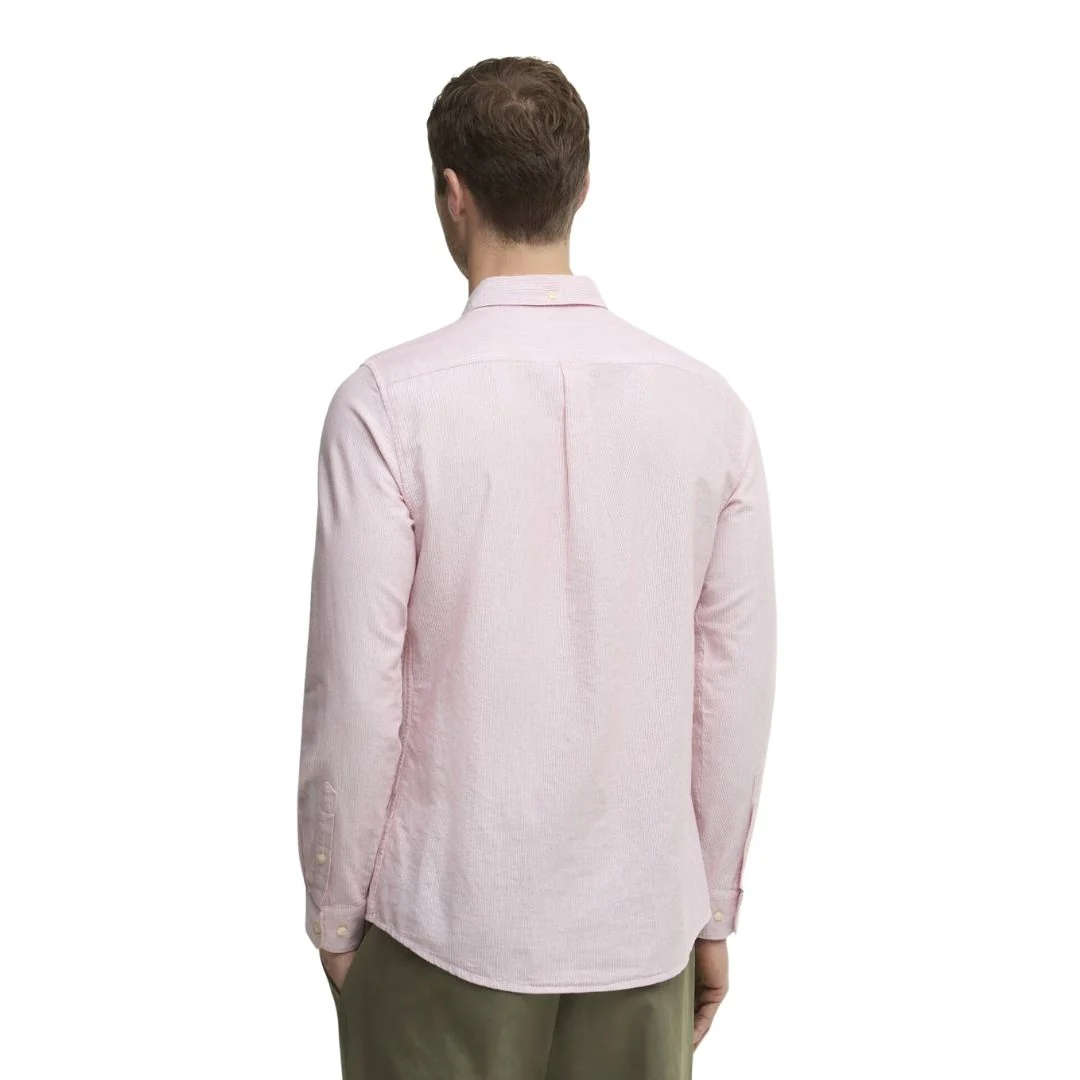 Barbour Men's Striped Oxtown Oxford Tailored Shirt in Red - Image 3