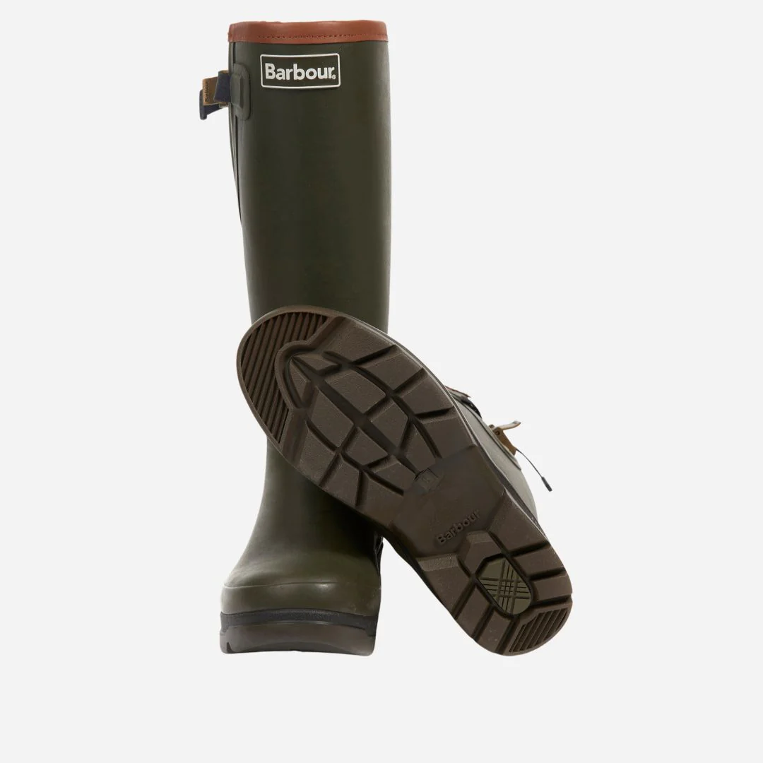 Barbour Men's Tempest Wellington Boots in Olive - Image 2