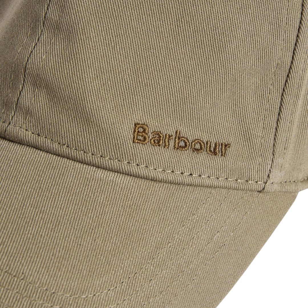 Barbour Milburn Baseball Cap in Bleached Olive - Image 3
