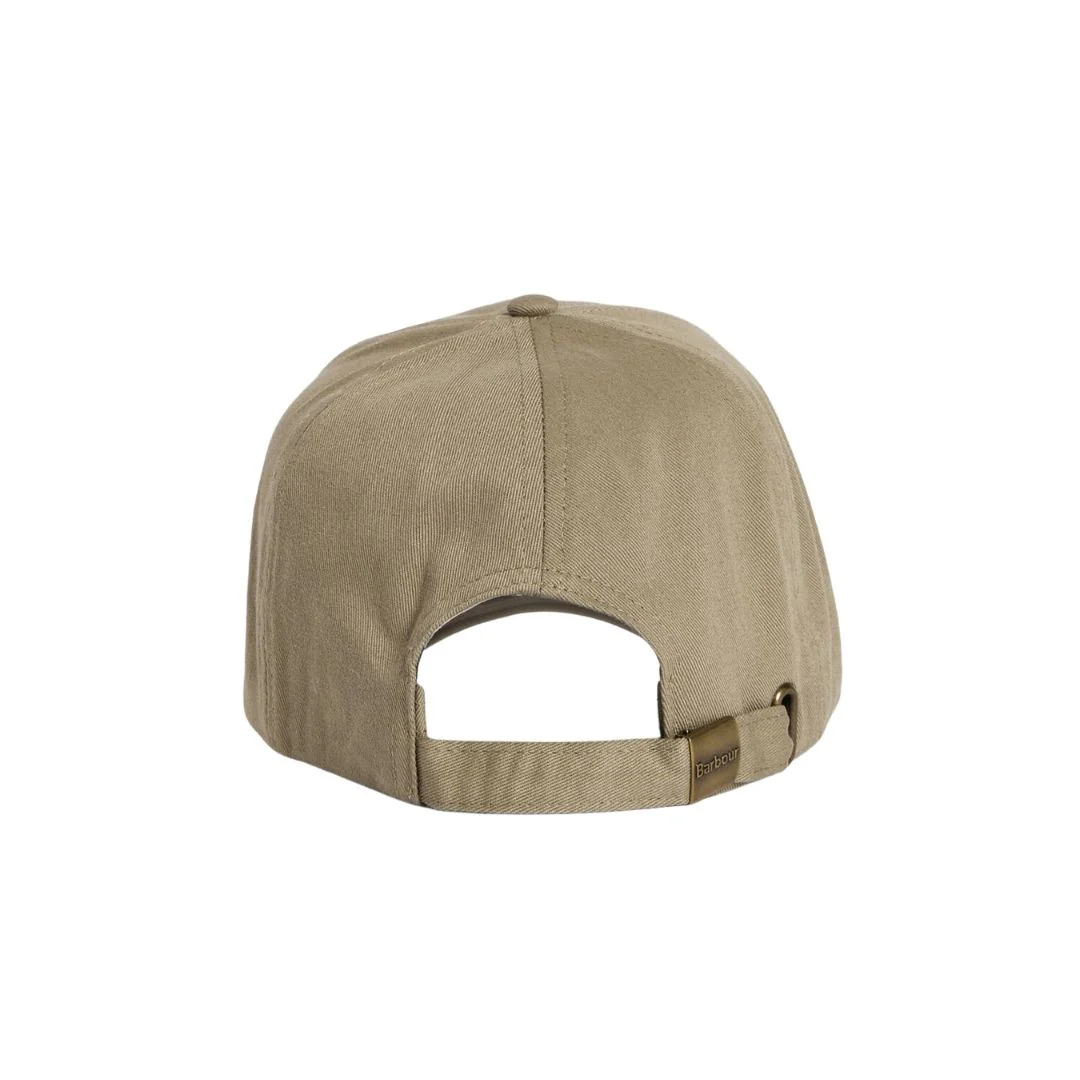 Barbour Milburn Baseball Cap in Bleached Olive - Image 4