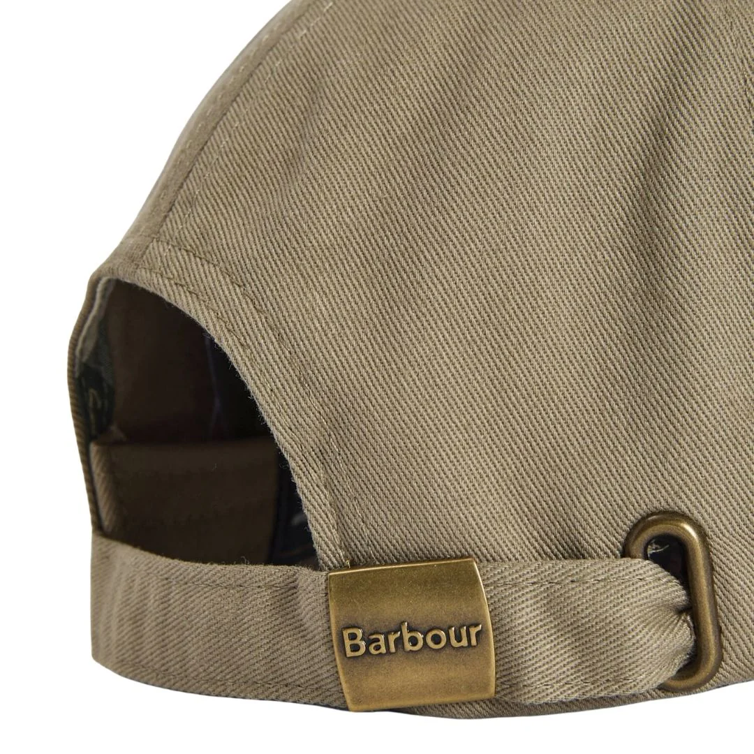 Barbour Milburn Baseball Cap in Bleached Olive - Image 5