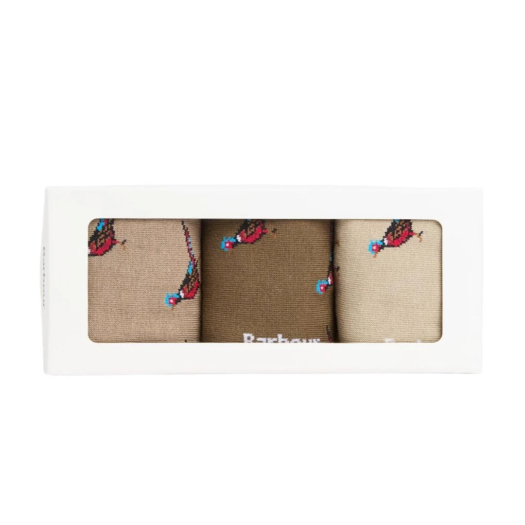 Barbour Pheasant Sock Gift Box Trench/Beech - Image 2
