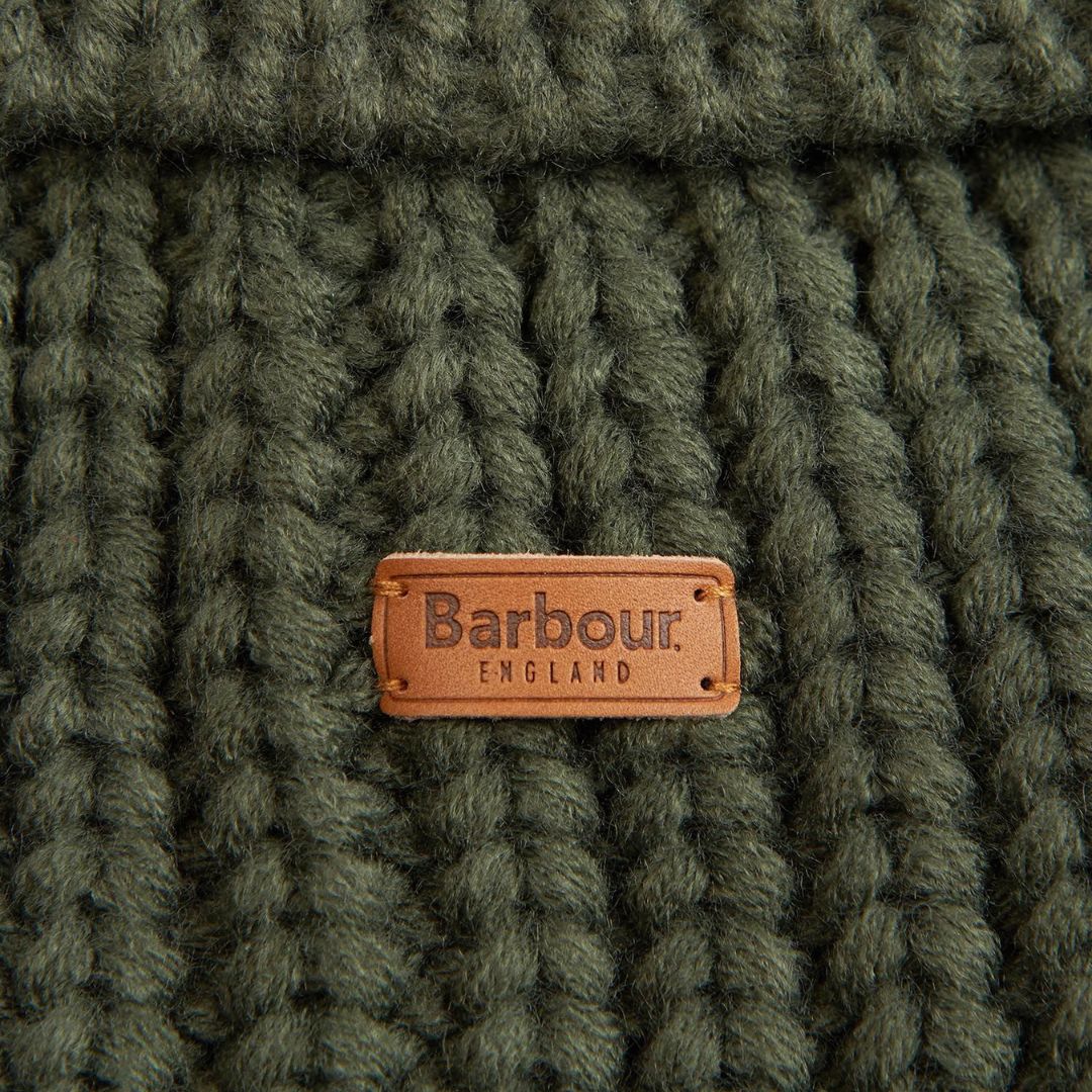 Barbour Saltburn Dog Jumper in Olive - Image 6