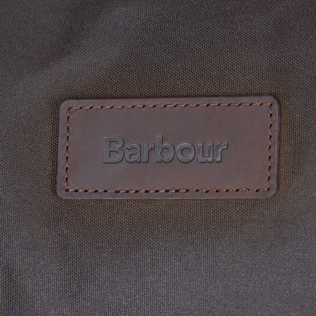 Barbour Wax Holdall Travel Bag in Olive - Image 6