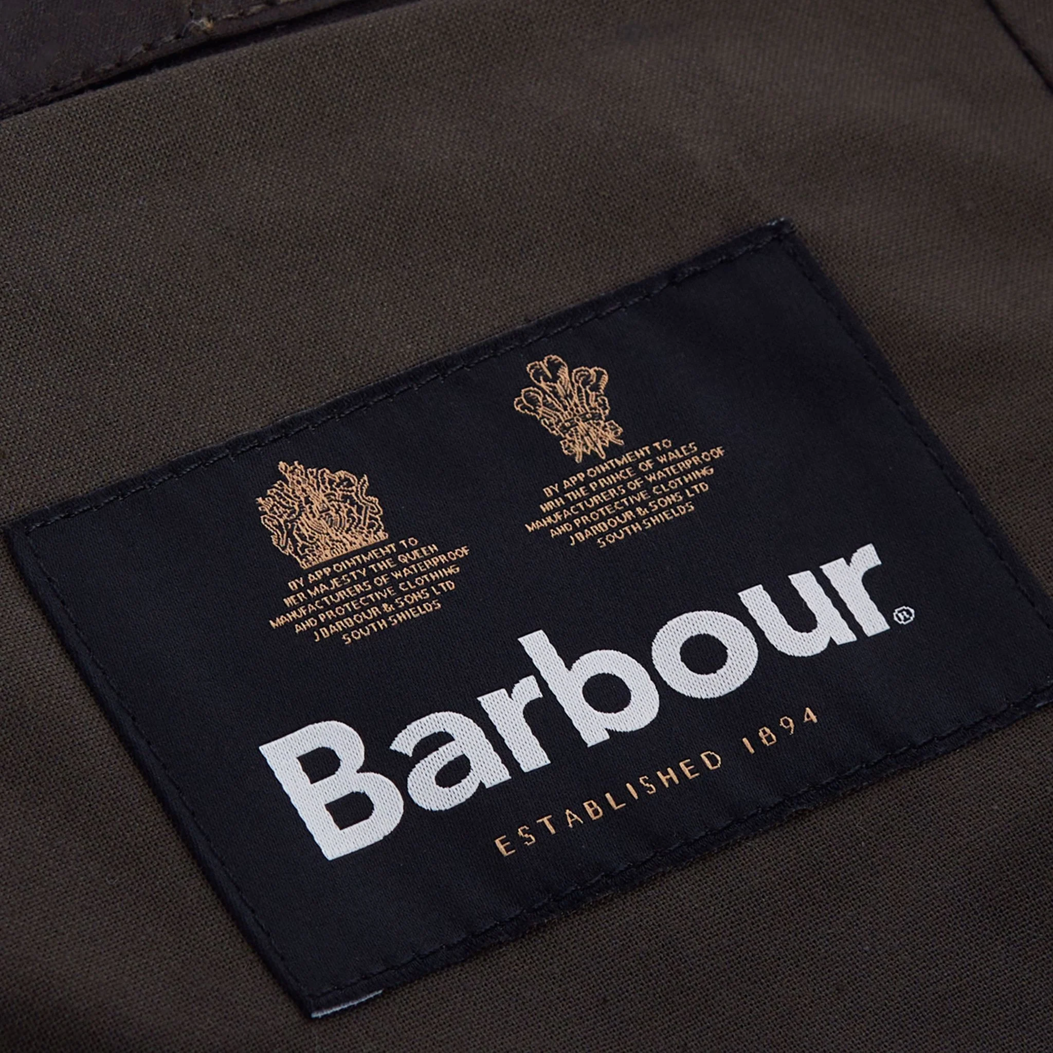 Barbour Waxed Cotton Plain Hood in Olive - Image 2