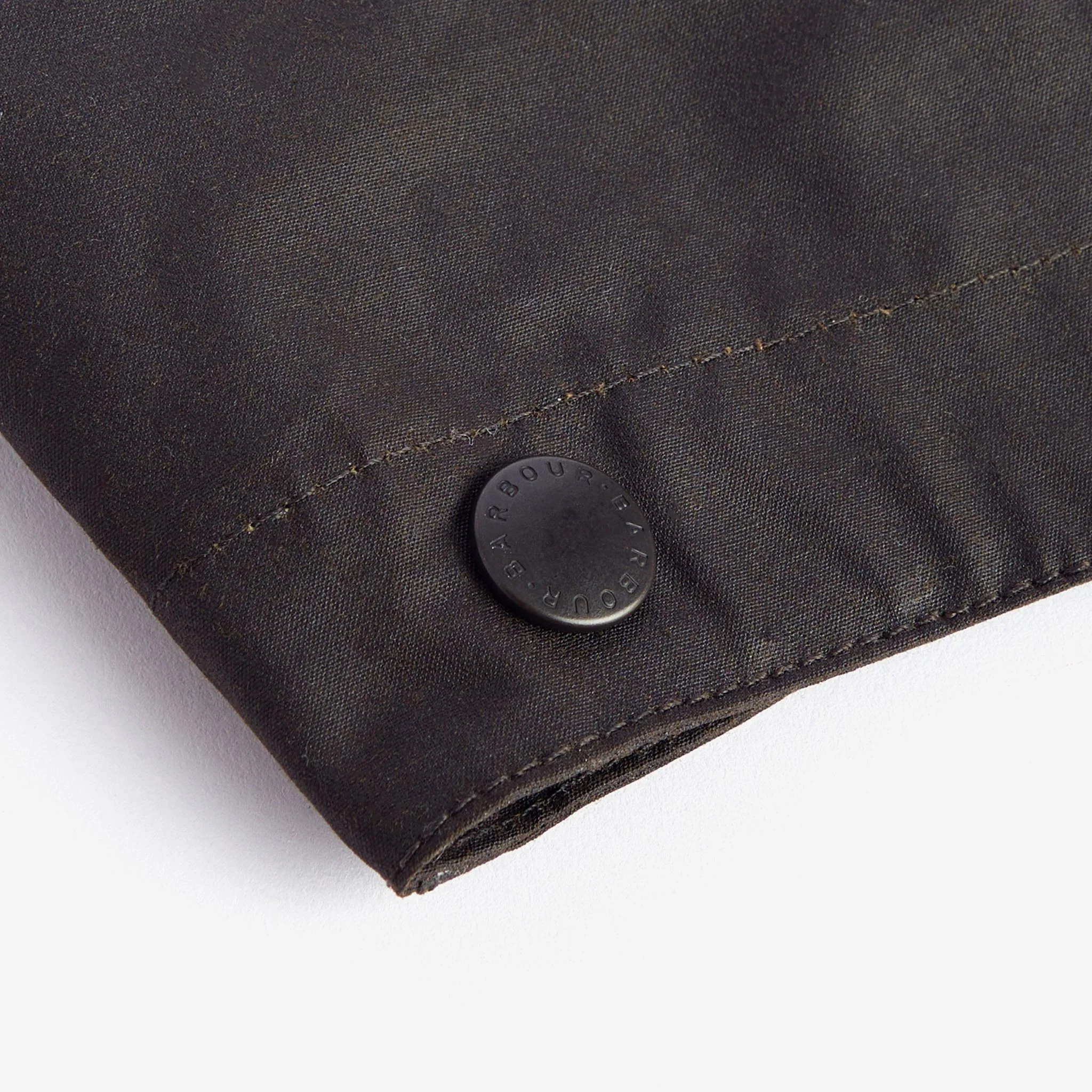 Barbour Waxed Cotton Plain Hood in Olive - Image 3