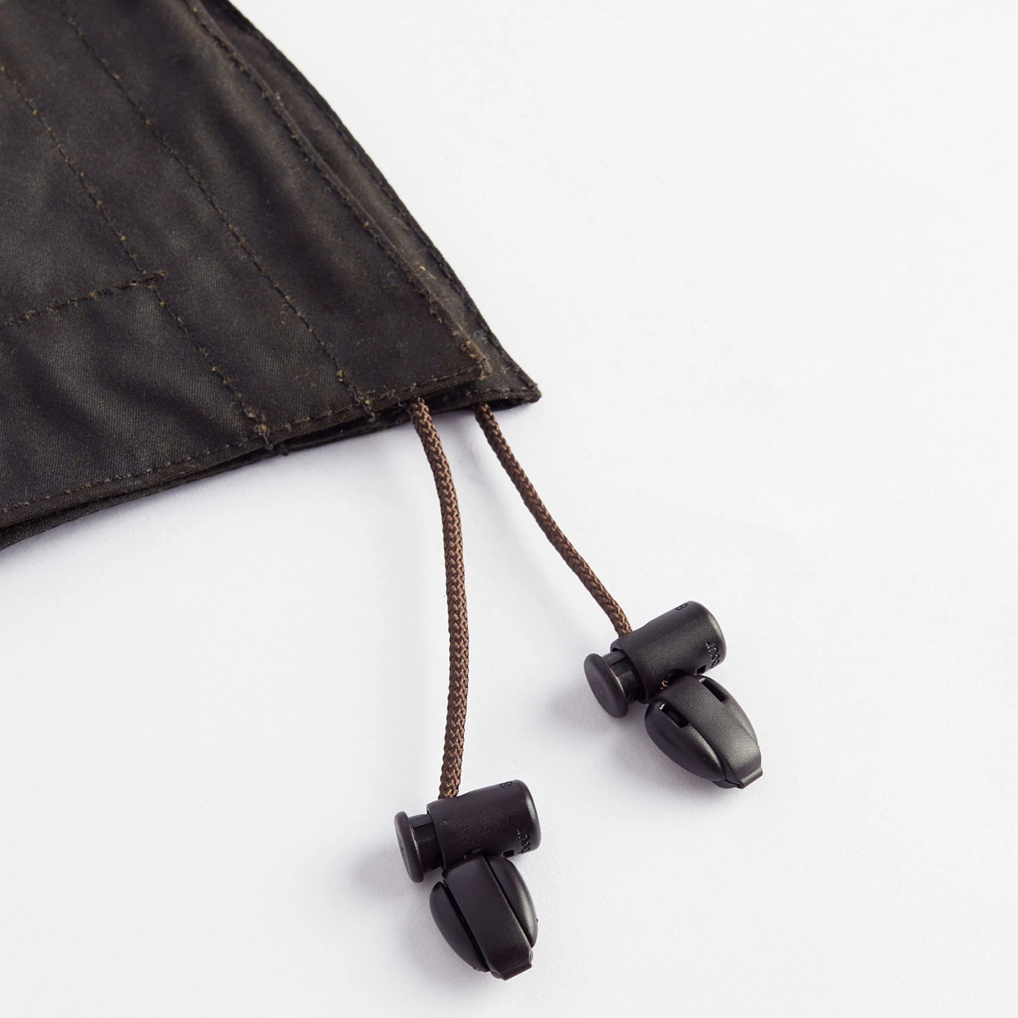 Barbour Waxed Cotton Plain Hood in Olive - Image 4