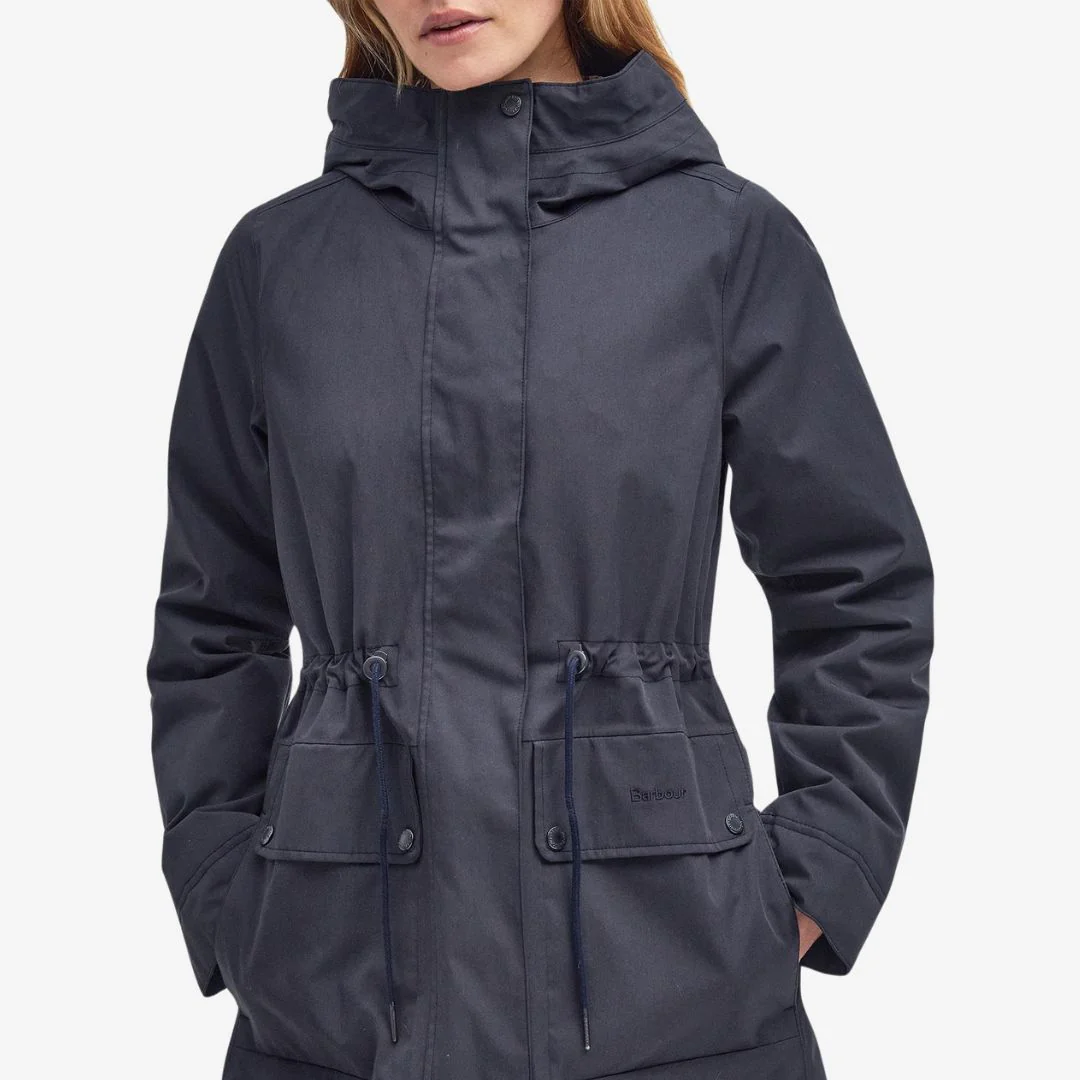 Barbour Women's Bowlees Waterproof Jacket in Dark Navy - Image 4