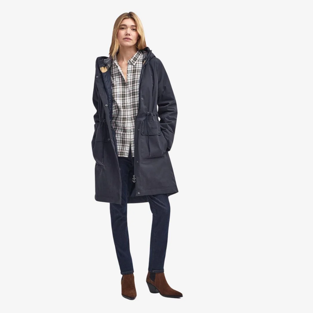 Barbour Women's Bowlees Waterproof Jacket in Dark Navy - Image 8