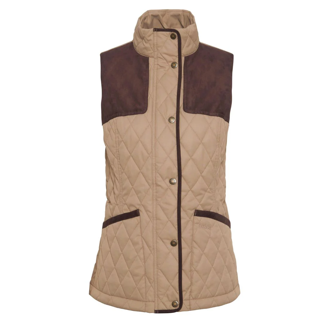 Barbour Women's Keeper Wear Gilet in Military Brown & Ancient Tartan - Image 6
