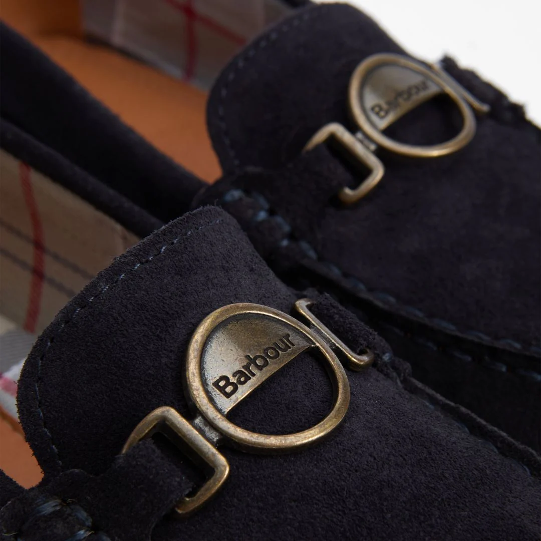 Barbour Women's Laire Suede Driving Shoes in Navy - Image 4