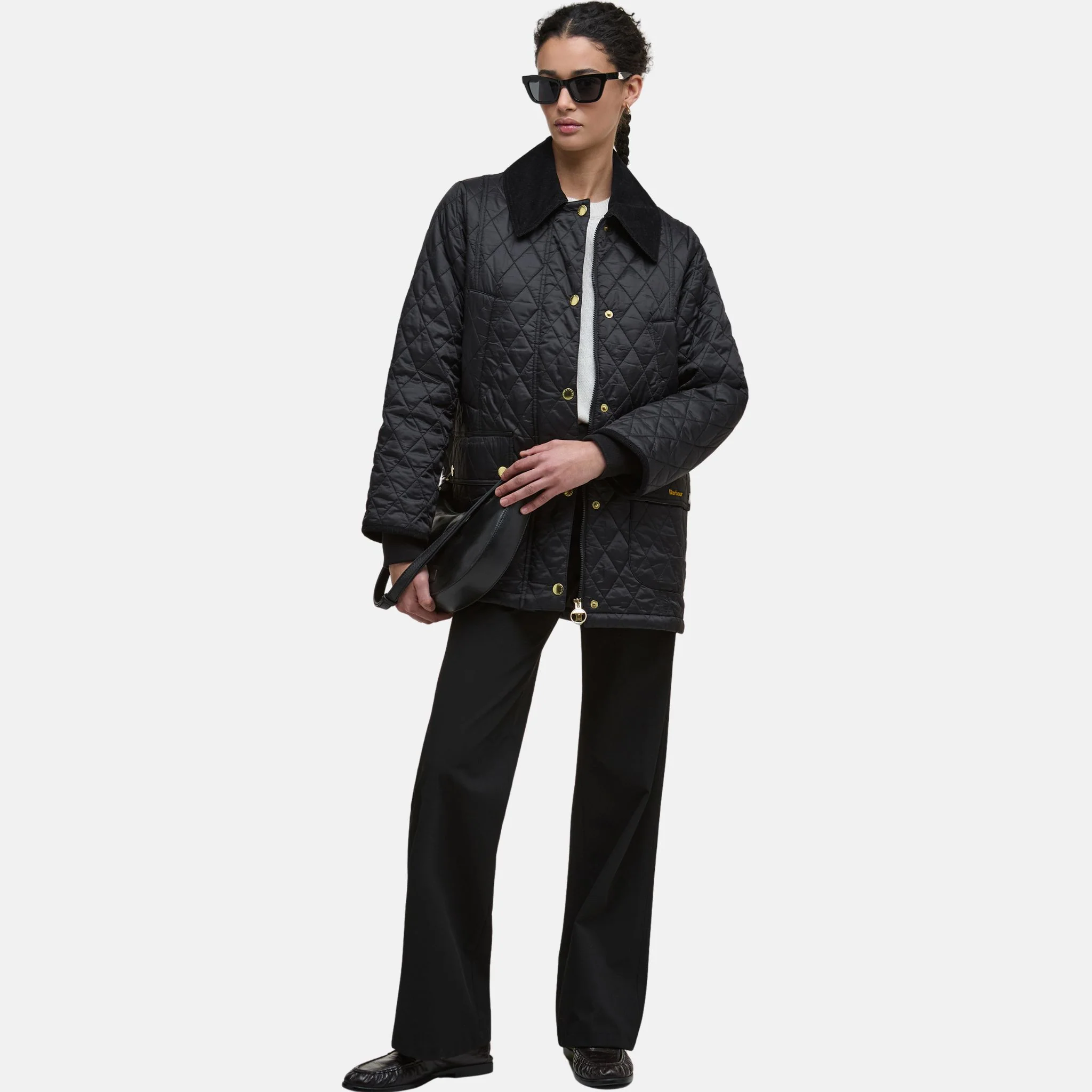 Barbour Women's Modern Beadnell Quilted Jacket in Black Classic - Image 7