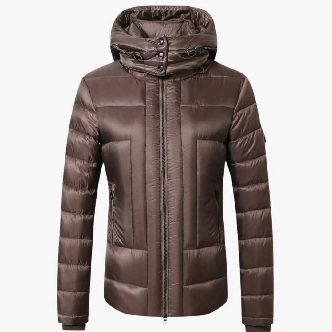 Covalliero Kids Quilted Jacket in Coffee - Image 2
