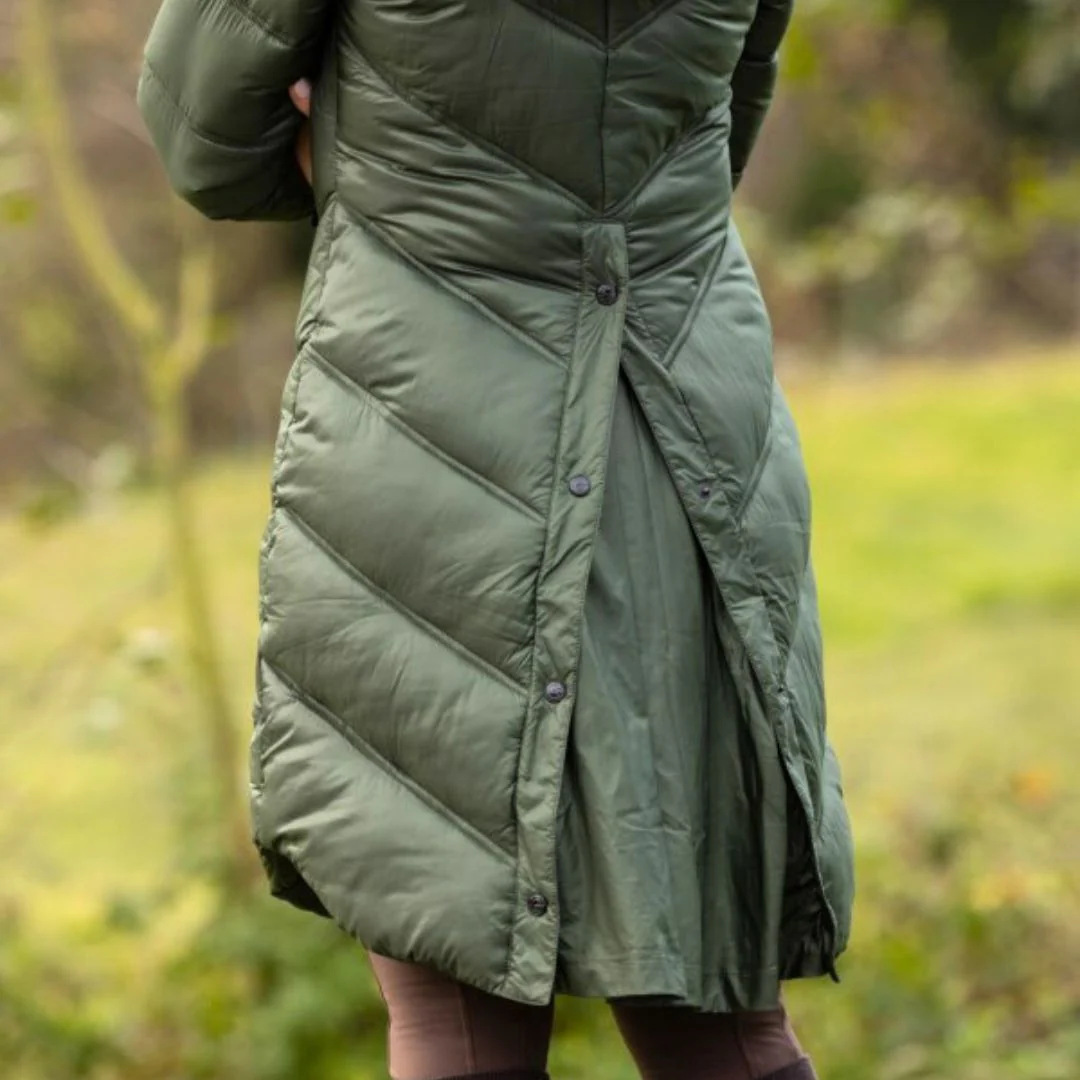 Covalliero Women's Quilted Coat in Opal Green - Image 4