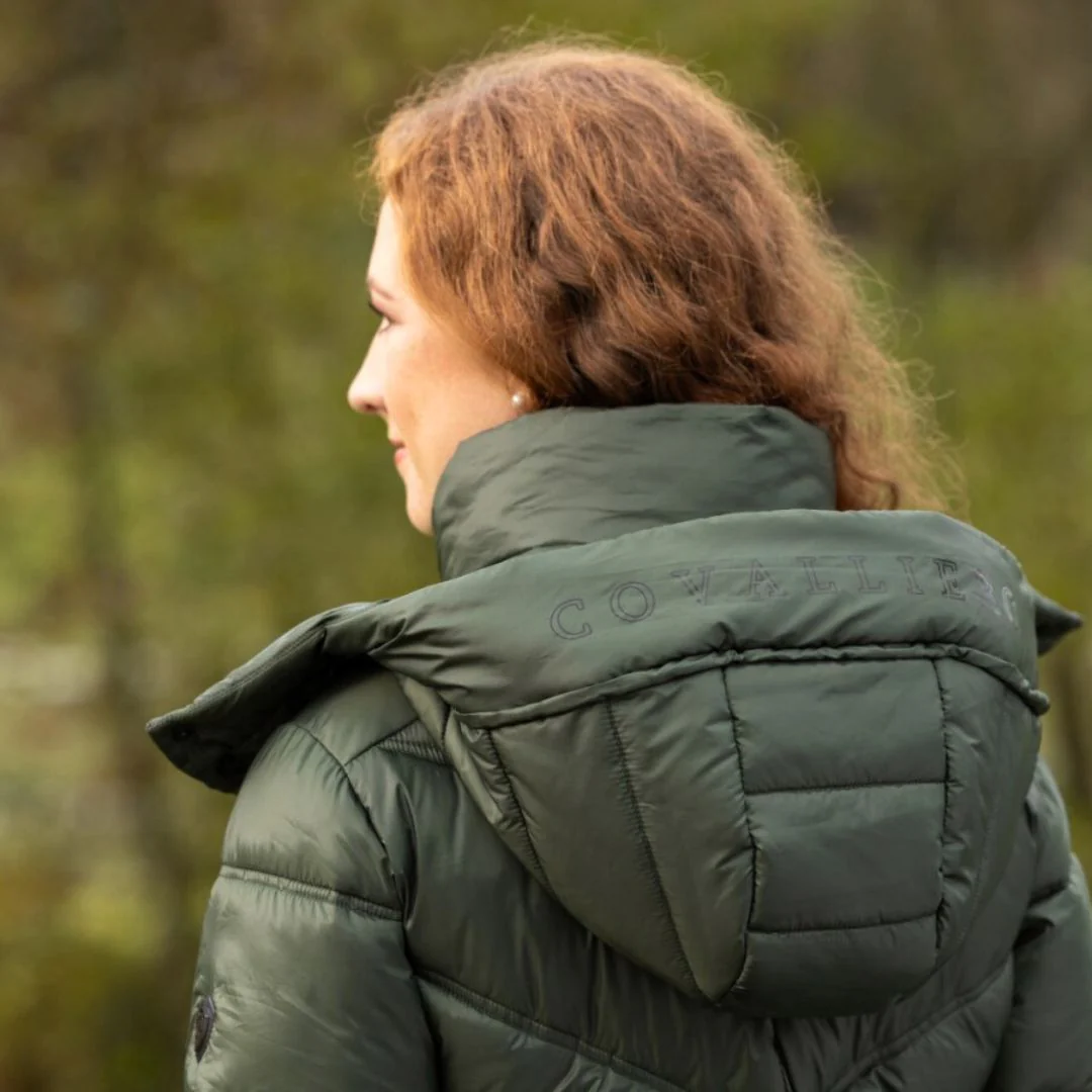 Covalliero Women's Quilted Coat in Opal Green - Image 6